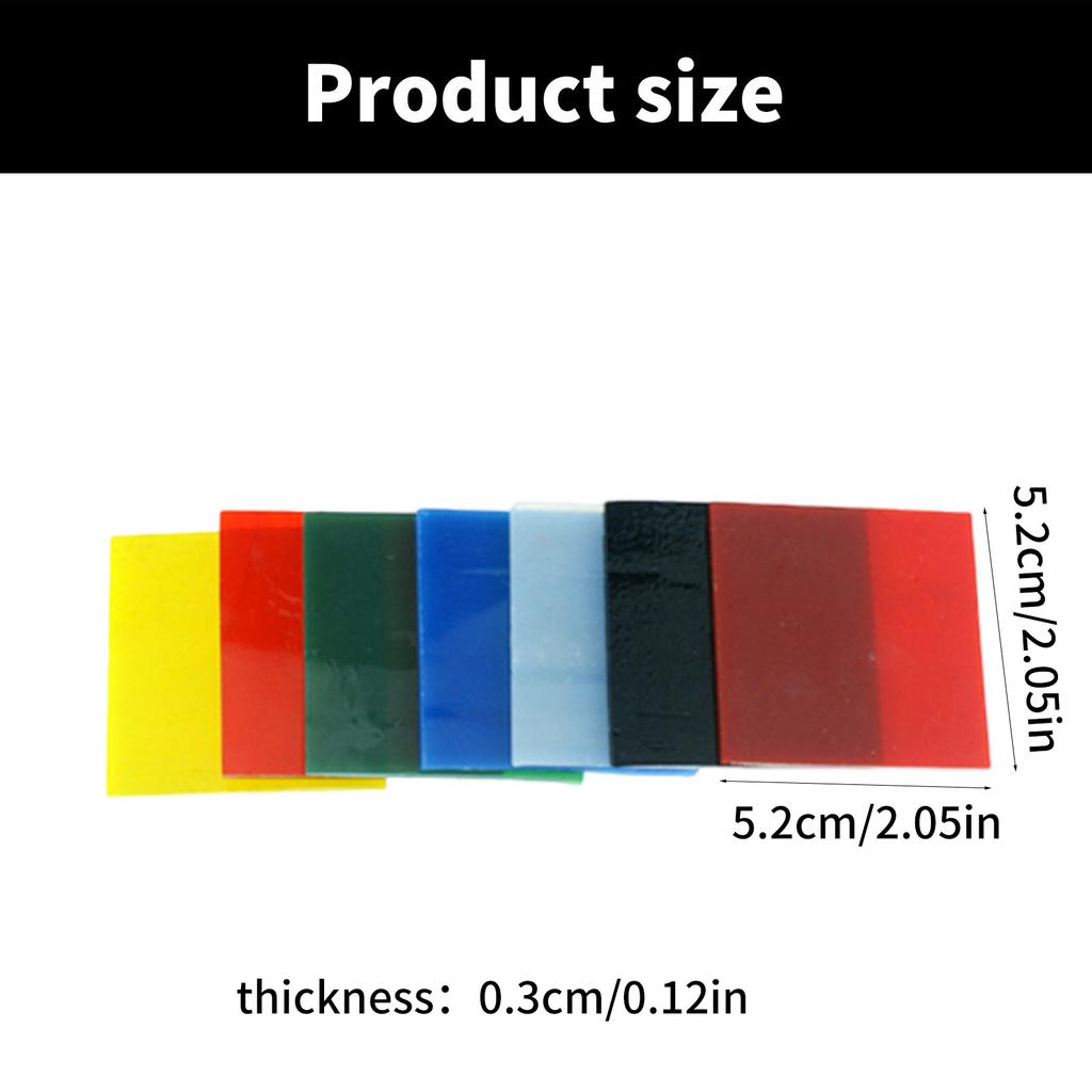 7 штук листов стекла ярких цветов Высококачественные листы фьюзингового стекла для творческих DIY и домашних ремесленных занятий