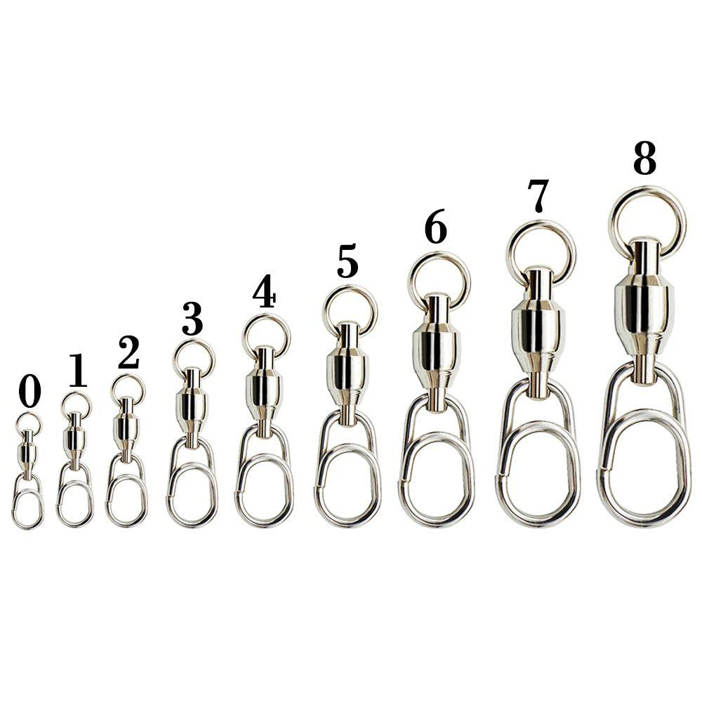 Соединительное кольцо для приманки Рыболовные принадлежности Подшипник Вертлюг Соединитель для джиг-приманки Защелка Роллинг Овальные разъемные кольца