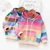 2024 Kawaii Kids Girls Hoodie Rainbow Unicorn Long Sleeve Boys Clothes 2 to 8 Years Outdoor Clothing for Children Hoodies Top