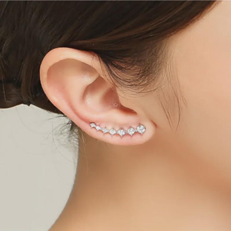 2023 Модные роскошные женские серьги из циркония — нишевый дизайн класса люкс в стиле кафф