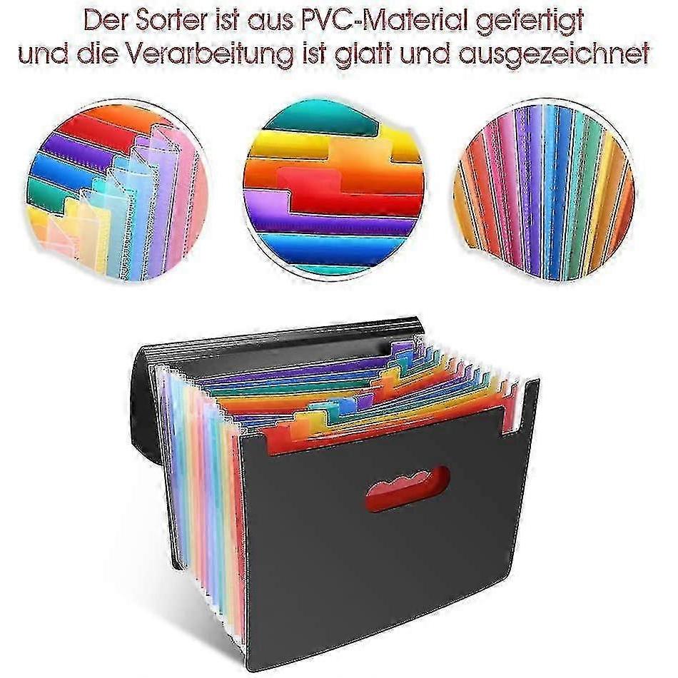 Document Folder A4 Compartment Folder File Organizer With Elastic Band And Locking Button Organizer Folder For Home Or Office Documents Papers