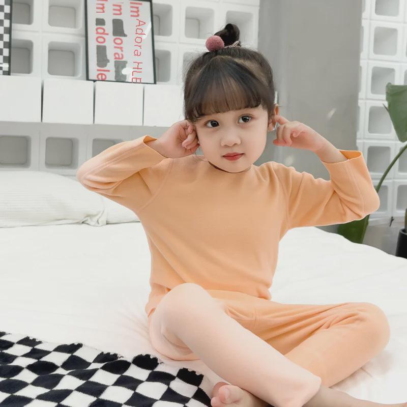 Children's German Velvet Thermal Underwear Set - Baby Autumn/Winter Pajama Suit for Boys and Girls