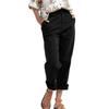 Women's Solid Color Loose Casual Pants With Pockets, Straight Leg Pants Suit Pants