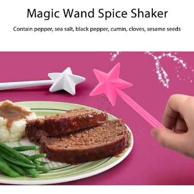 Солонка и перечница Волшебная палочка, 2 шт. Солонка и перечница в форме звезды, Диспенсер для соли в форме пентаграммы для Хэллоуина, Рождества, кухни