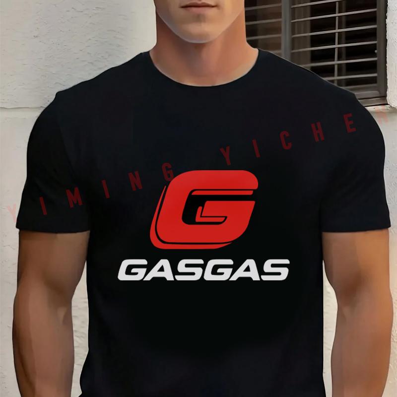 Motorcycles GasGas Moto Motorcycle Cotton T Shirt Men's Casual O-Neck Short Sleeved Tops Tee