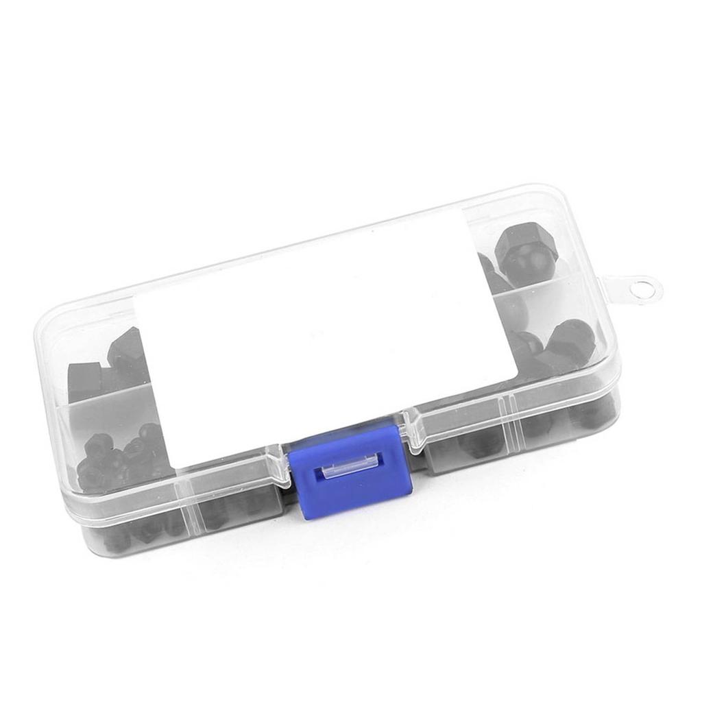 Набор нейлоновых гаек-колпачков M3/M4/M5/M6/M8/M10, шестигранные гайки-колпачки (черный)
