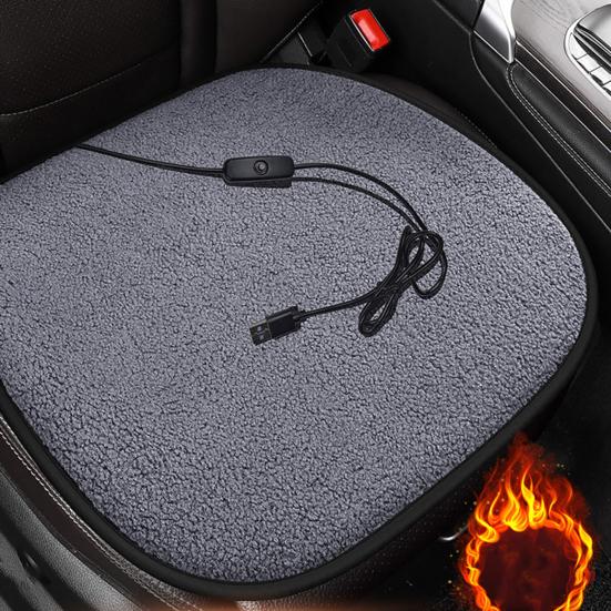 Подушка для сиденья автомобиля с подогревом USB Подогреваемая подушка для стула для зимних поездок Портативная