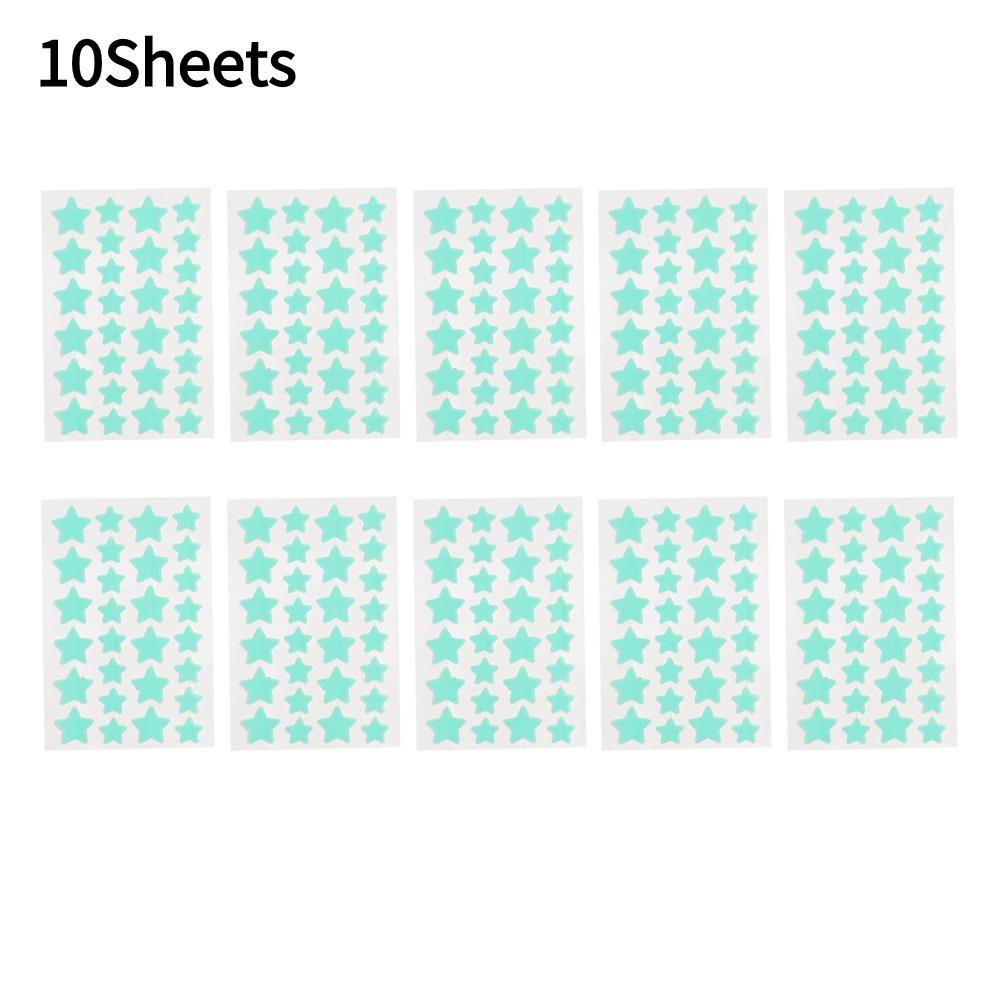 10pcs Colorful Cute Star Heart Shaped Acne Treatment Sticker Invisible Acne Cover Removal Pimple Patch Beauty Makeup Tools