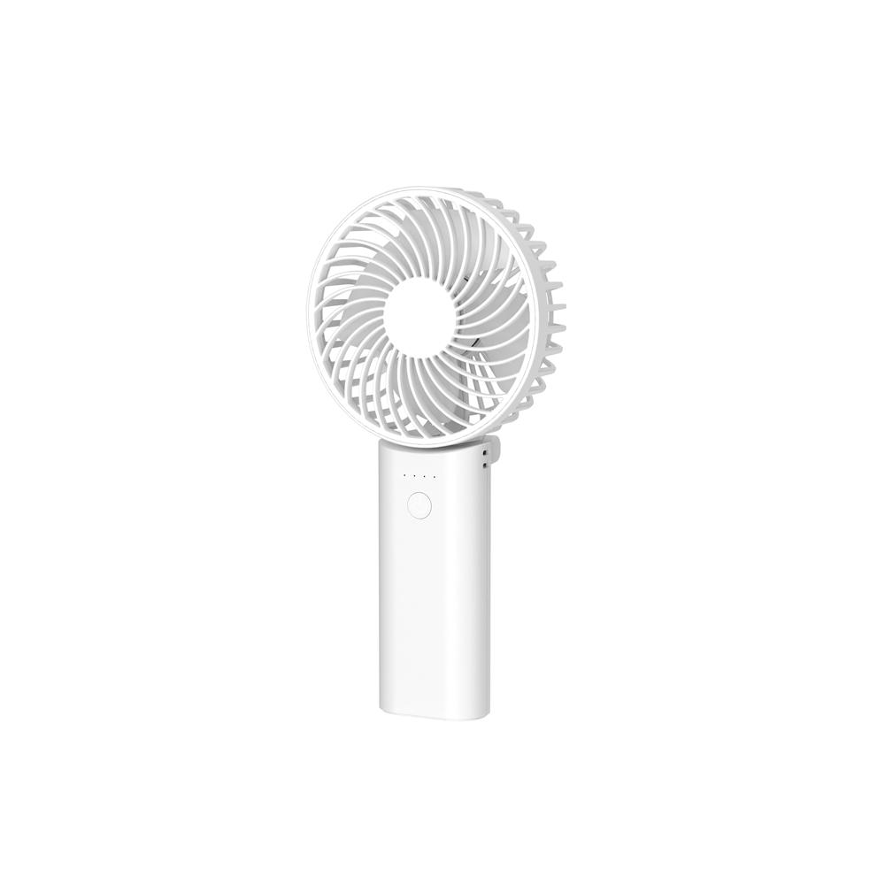 Portable Handheld Foldable Fan Power Bank Feature Rechargeable Hands-Free Compact Lightweight for Travel Office Outdoor Daily