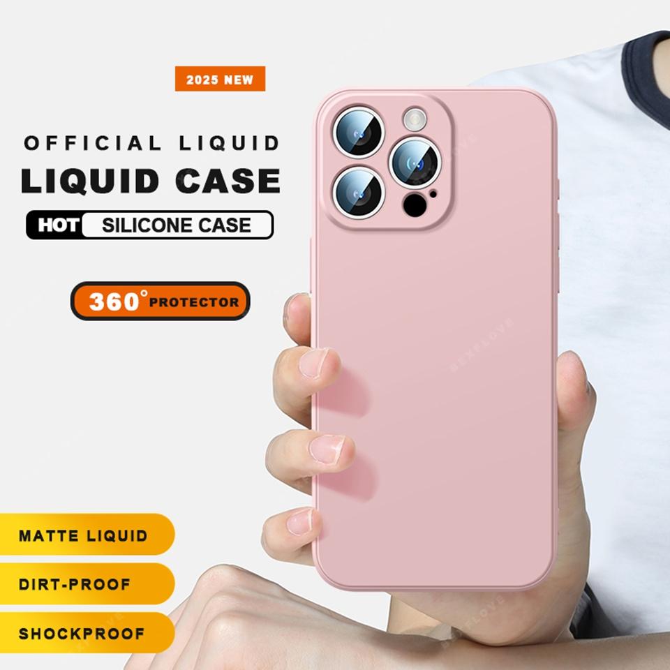 Чехол для телефона со шнурком для iPhone 16E 16 14 15 Plus 12 13 Mini 11 16 Pro X XR XS Max SE Защитный чехол из жидкого силикона с ремешком Мягкий чехол