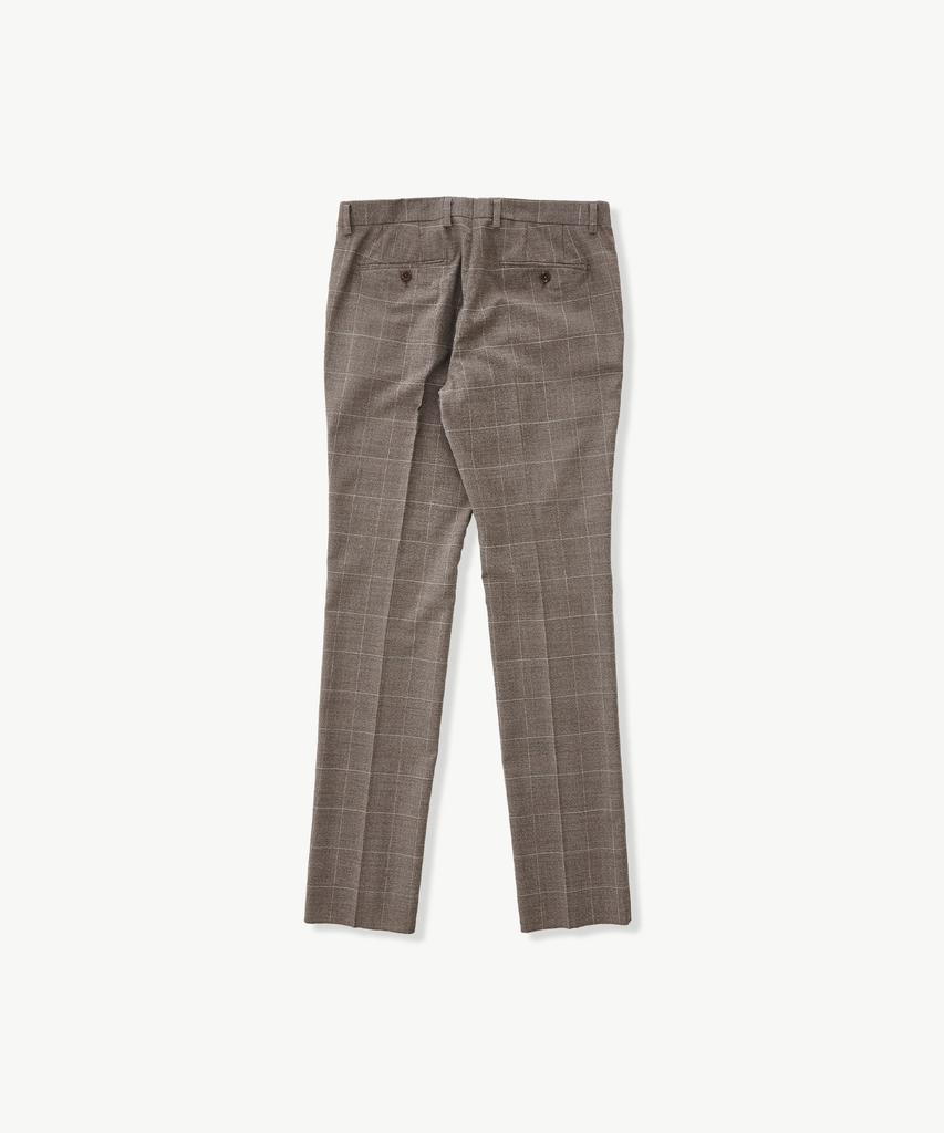 STCO Extra Fine Wool 30 Summer Formal Pants_Beige Check (Classic Fit)_Sslub55Ccd