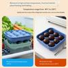 9-Compartment Covered Silicone Ice Cube Mold Dust-Proof Draining Design Ice Maker