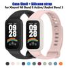 Silikon tasmacha + g'ilof qobig'i Xiaomi Mi Band 9 Active uchun tasmacha Sport bilaguzuk Redmi Band 3 uchun Smart-soat bilaguzuk aksessuarlari