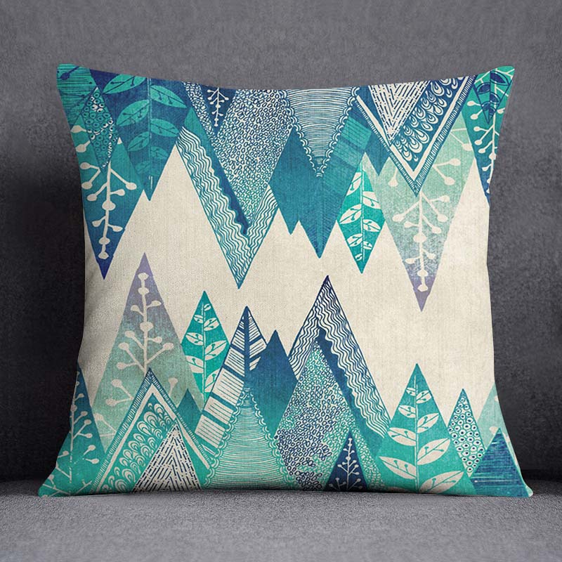 Новый темно-зеленый цветочный узор животного, украшение для дома, наволочка, современный простой квадратный офисный диван, декоративные чехлы для подушек