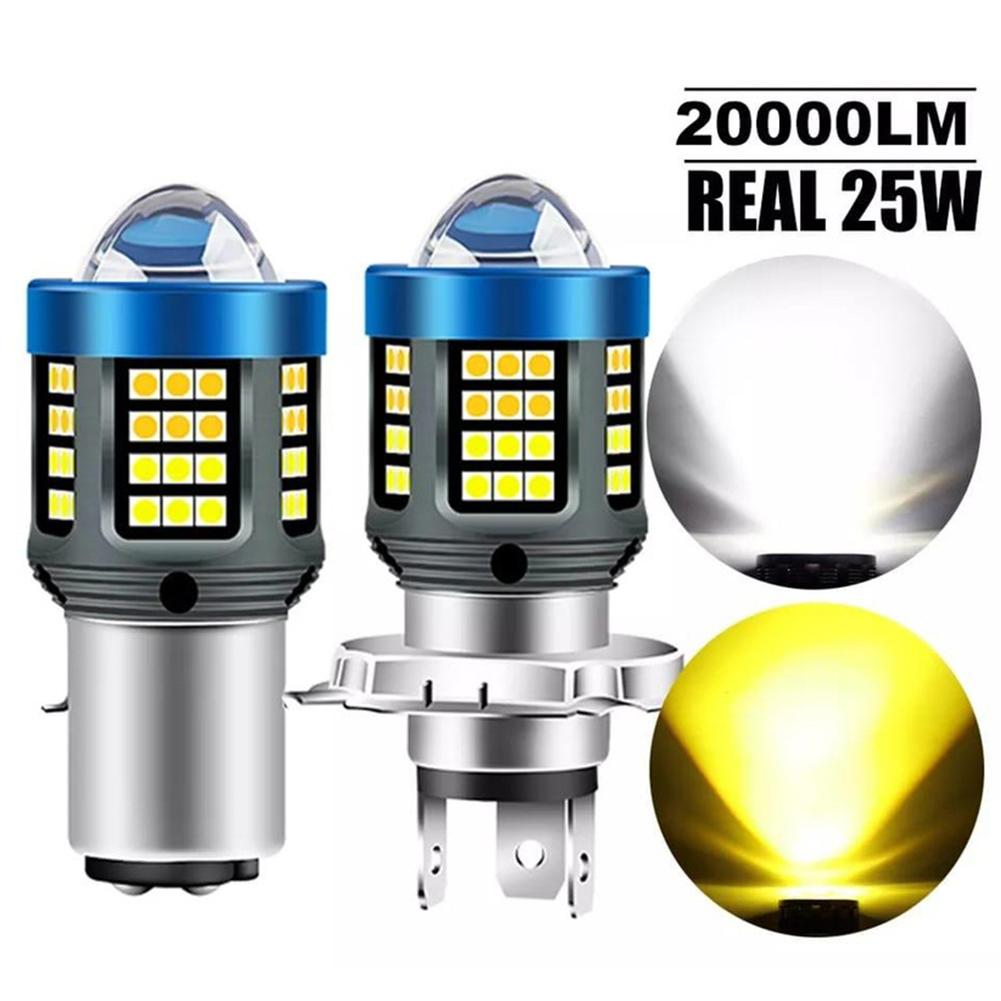 12000Lm H4 LED H4 BA20D P15D LED фара для мотоцикла с белой линзой IP67 аксессуары LED Scooter B W9A3