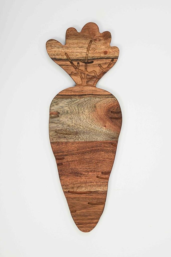 Carrot Shaped Wood Serving Board, Organic Wood Cutting Board for Kitchen, Wooden Charcuterie Boards, Funny Easter Serving Platter for Cheese and Food
