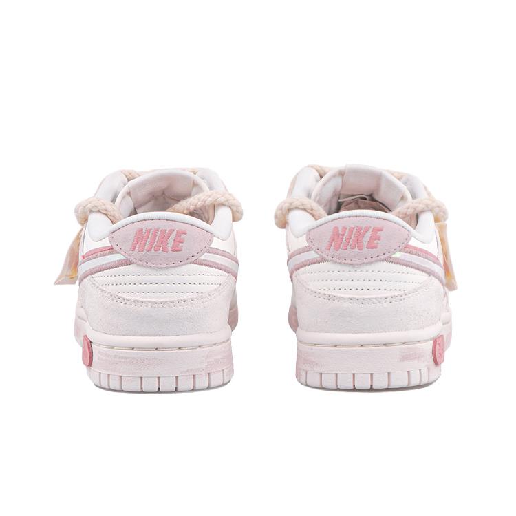 Nike Кроссовки Dunk Ударопрочные, Износостойкие, Дышащие Низкие Скейтбордические Женские Розовый Белый HF5074-133(Team27-S-BOX)