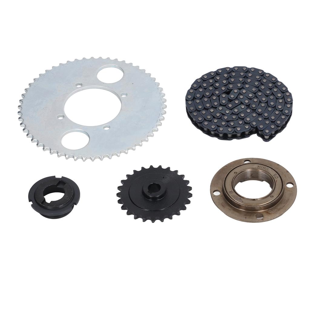 Chain and Sprocket Kit 54T 4 Holes Sprocket 25T Sprocket 116 Links Chain Flywheel Connector for Bike Accessories