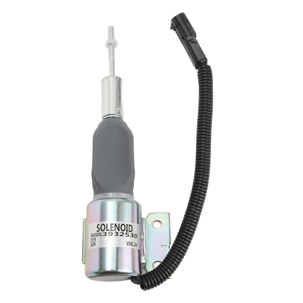 24V Engine Diesel Shut Off Solenoid 3932530 Fuel Shutdown Flameout Solenoid Replacement for Cummins 5.9L 6BT Engine