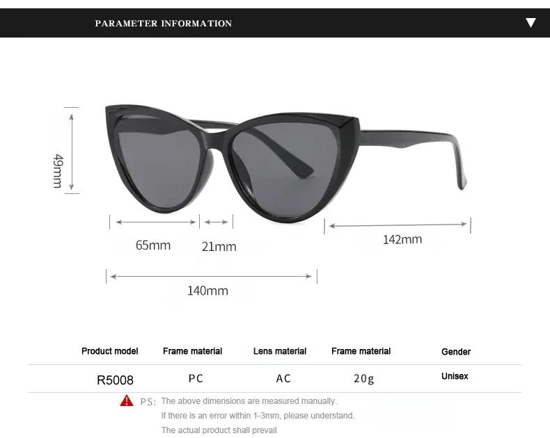Unisex New Fashion Sunglasses Classic Cat Eye Large Frame Sunglasses Ladies Outdoor Riding Driving Uv400 Sunscreen Sunglasses