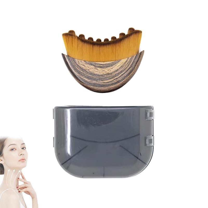 Лимфодренажная контурная кисть для лица, Кисть для сухого массажа лица, Массажер для лимфодренажа лица, Скульптурирование подбородка и линии челюсти