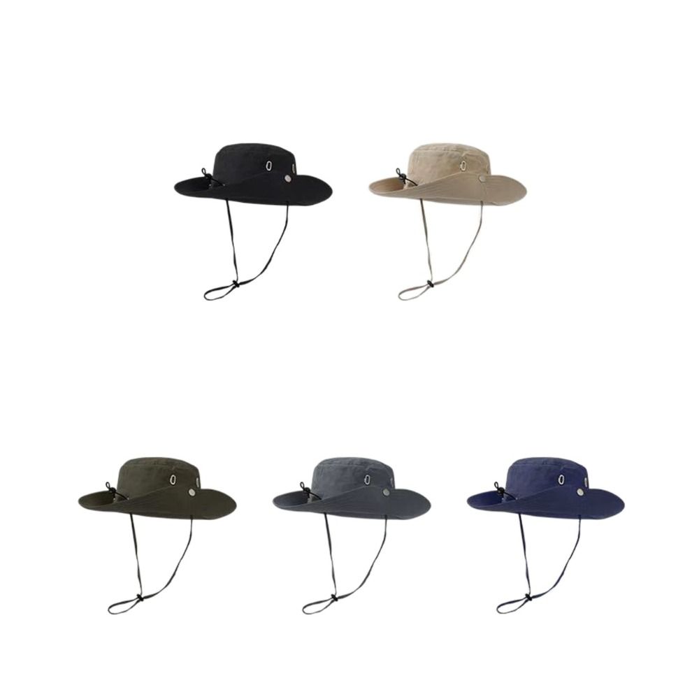 Sunscreen Sun Hat Solid Color Hiking Cap Fashion Hiking Fisherman Hat Fishing