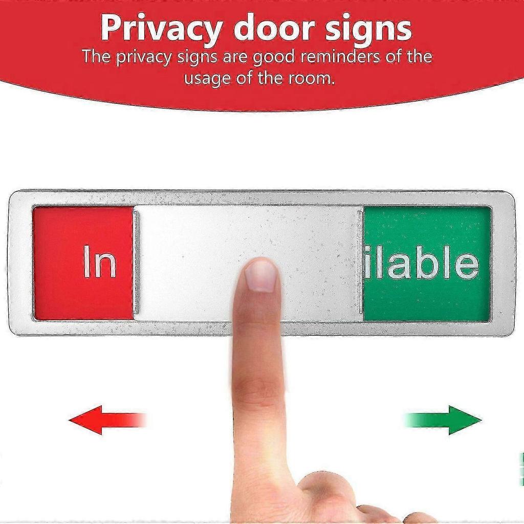 2 Pcs Vacant Occupied Signs Privacy Signs Available or In Use Sign Slider Door Indicator Signs for Home Office Restroom Conference 0926 Edition 0118