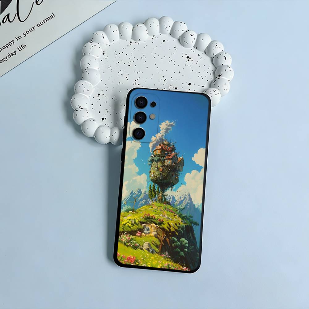 H-M-C-Ходячий замок- Черный мягкий силиконовый чехол для телефона Samsung S25, S24, S21, S22, S23, S30, Ultra, S20, Plus, FE, Lite