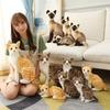 26-40 см Симуляция Сиамской кошки Плюшевые игрушкиЖивотное Мультяшная кукла Игрушка Реалистичный Плюшевый кот Подарок для детей Подушка для дивана Декор для дома
