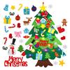 Felt Christmas Tree for Toddlers DIY Xmas Tree Set with Ornaments Indoor Christmas Door Wall Hanging Decorations Xmas Activities Gifts for Kids