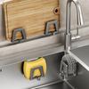 Держатель для губки из нержавеющей стали, самоклеящиеся стеллажи для сушки раковины, губки, полка, кухонные настенные крючки для хранения, держатели, органайзер