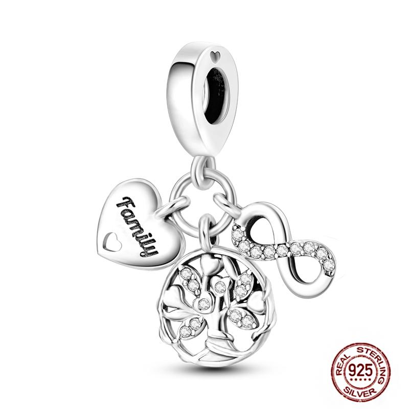 Woman Retro Copper Animal Tree Of Life Charms Beads Loveheart Fit Original Pendant Bracelet Diy Jewelry Making Gift