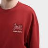 Fila CNY Лимитированная серия Новогодний Модный Трендовый Классический Ретро Спортивный Повседневный Хлопковый Удобный Свитшот с Круглым Вырезом Свободный Толстовка F11U619202FPK