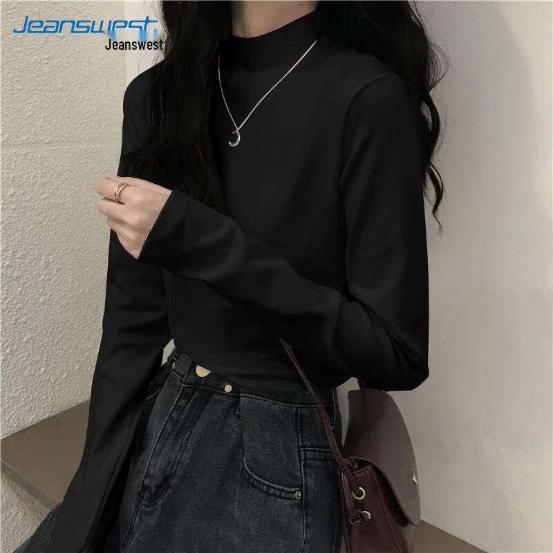 Женская термофутболка с флисовой подкладкой и полувысоким воротником Jeanswest