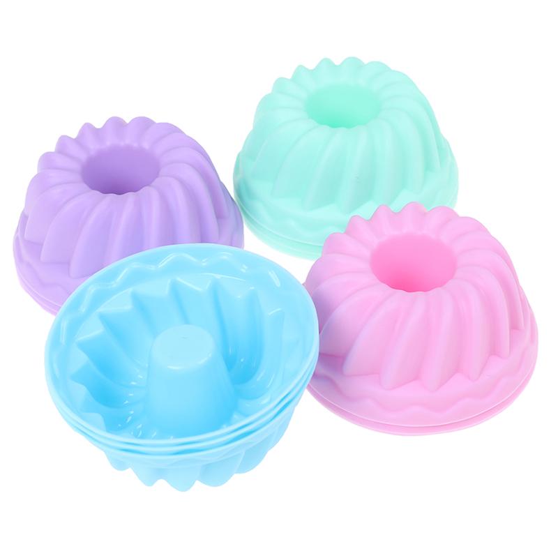 12Pcs/Set Baking Jelly Mould Silicone Pudding Cupcake Muffin Donut Mold