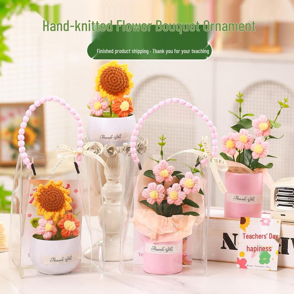 Creative Sunflower Bouquet Desk Ornament - Practical Teacher's Day Gift