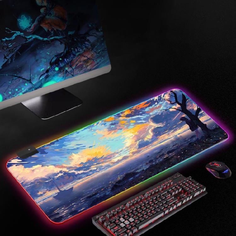 Gaming Mousepad PC Accessories Desk Mat Gaming Mat Extended Pad Mouse Gamer Desk Interior Mouse Pad Mouse Mat with LED