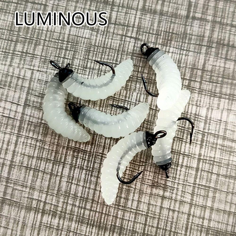 Toughness 4cm 10# hook Bionics Soft Lures Maggots Shape Tackle Road Asia Bait EarthWorm Bait