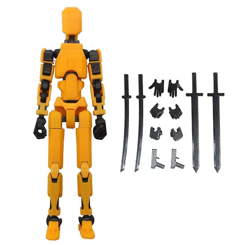 Assembly Completed T13 3D Action Figure Set Dummy Robo Titan 13 Action Figures 3D Printed Multi-Jointed Toy