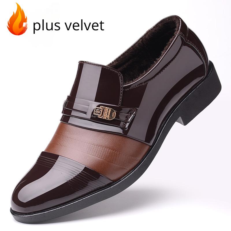 Всесезонные яркие кожаные галоши Деловая классическая мужская кожаная обувь