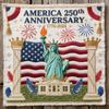 US 250th Anniversary Cross Stitch Kit DIY Needlepoint Starter Patriotic Commemorative Embroidery Pattern Keepsake Gift for Beginners Veterans Military