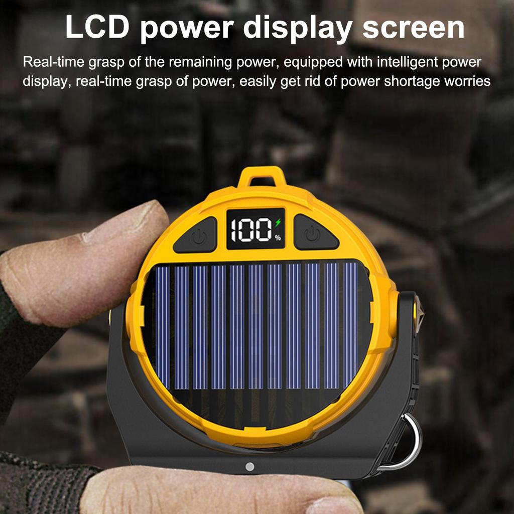Rechargeable LED Work Light RGB Portable Work Light Solar Charging Magnetic Multi-mode Waterproof Lamp For Car Job Site Outdoor
