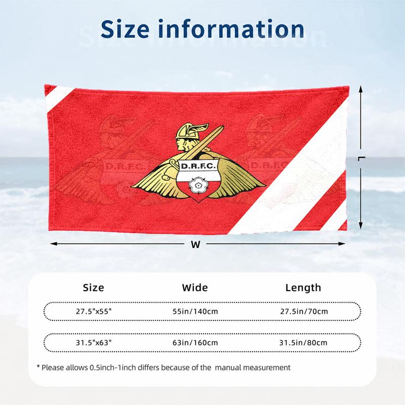 Doncaster Rovers Microfiber Beach Towel Quick Dry Sand Free Lightweight Beach Towels for Travel Swimming Camping