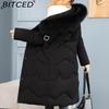 BITCED Women's Padded Coat - Plus Size, Mid-Length Winter Jacket