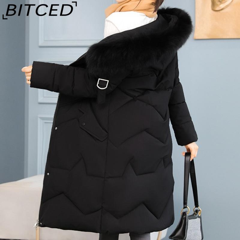 BITCED Women's Padded Coat - Plus Size, Mid-Length Winter Jacket