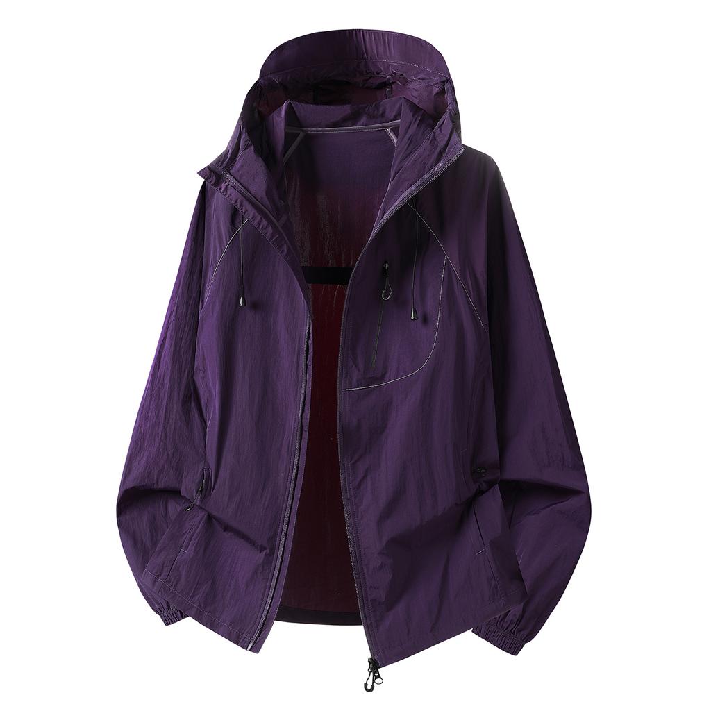 Summer mountain outdoor sunscreen top women's UV protection outdoor original yarn ice silk cool sunscreen jacket