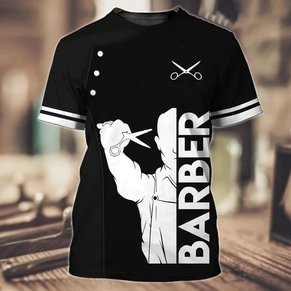 Men T-shirt Hairdresser 3d Print Personalization Tops 5xl Summer Short Sleeve Casual T Shirt Fun Fesigner Clothing Oversized Tee