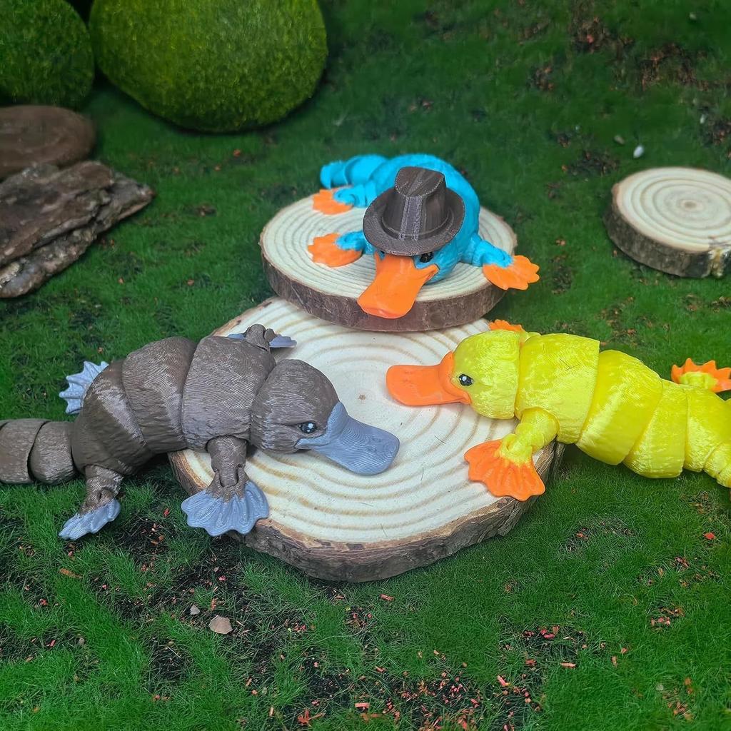 1PC Movable Joint Platypus Model, 3D Printed Plastic Platypus Model, Movable Platypus Statue, Coffee Table Decoration, Home Bookshelf Decoration