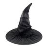 Halloween Witch Hat for Women Wide Brim Black Witch Hat Party Cosplay