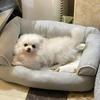 Новая большая кровать для собак, утолщенная теплая нескользящая подушка, универсальная съемная и моющаяся четырехсезонная будка для домашних животных